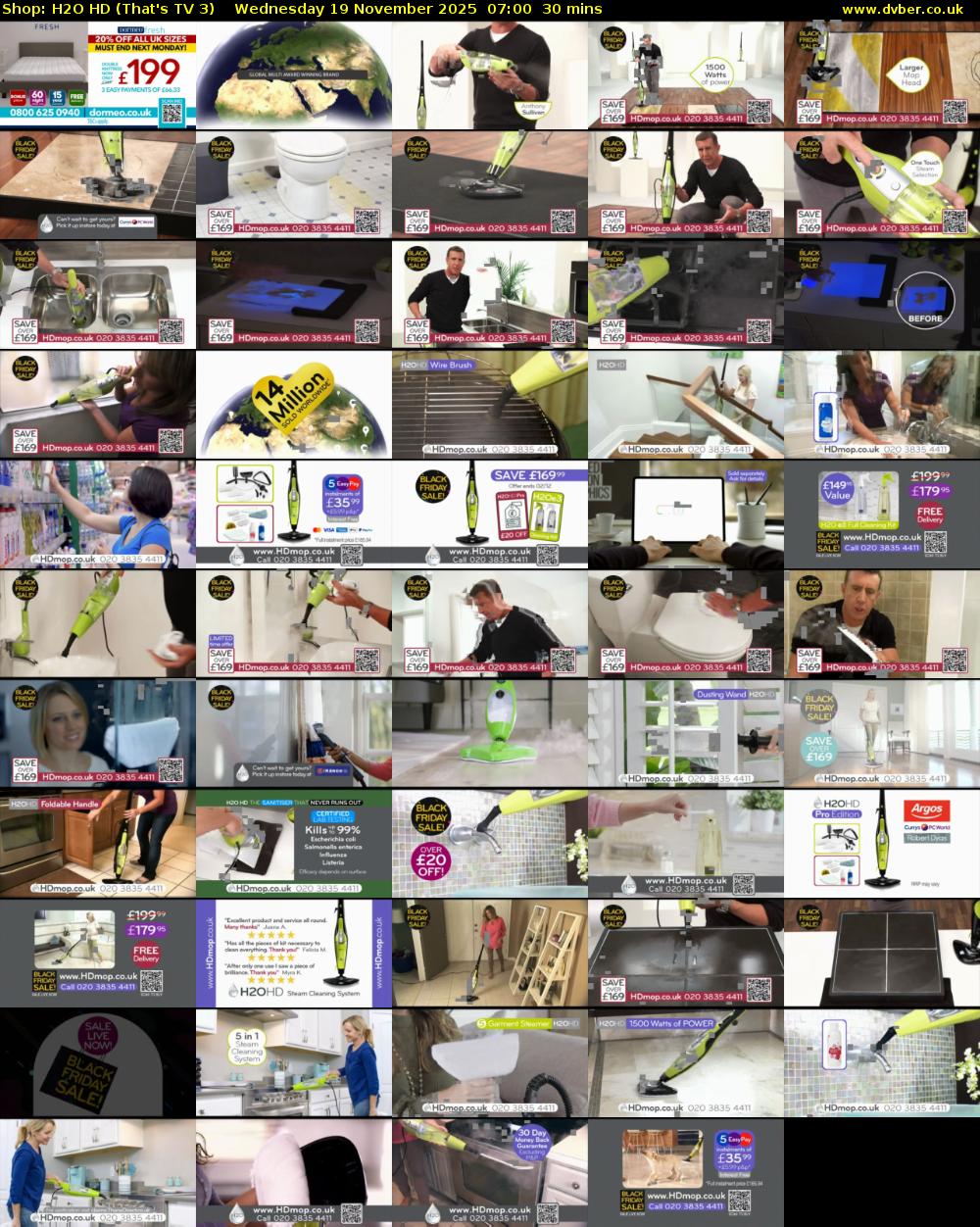 Shop: H2O HD (That's TV 3) Wednesday 19 November 2025 07:00 - 07:30