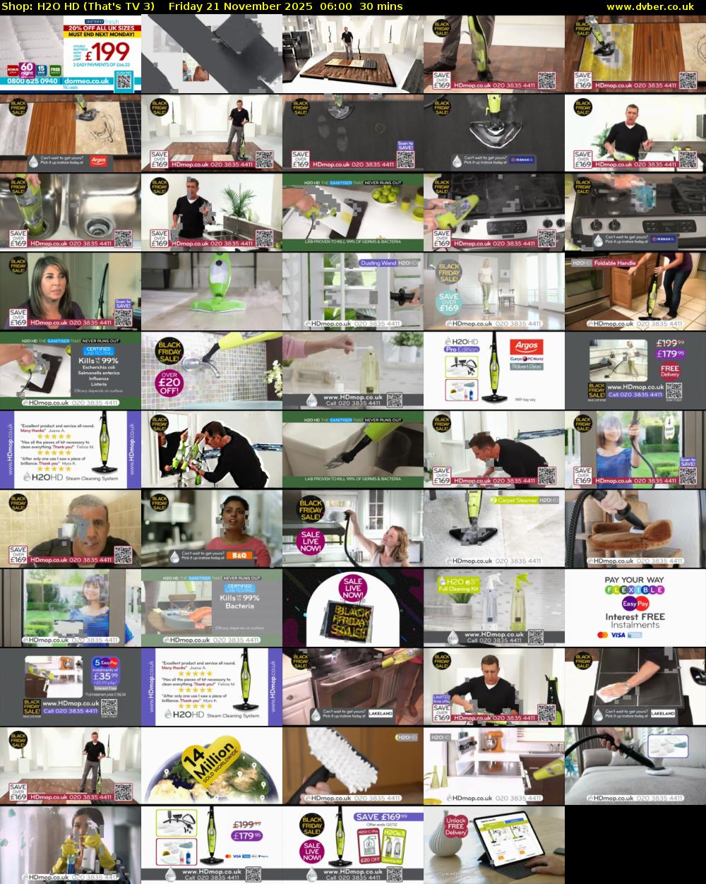 Shop: H2O HD (That's TV 3) Friday 21 November 2025 06:00 - 06:30