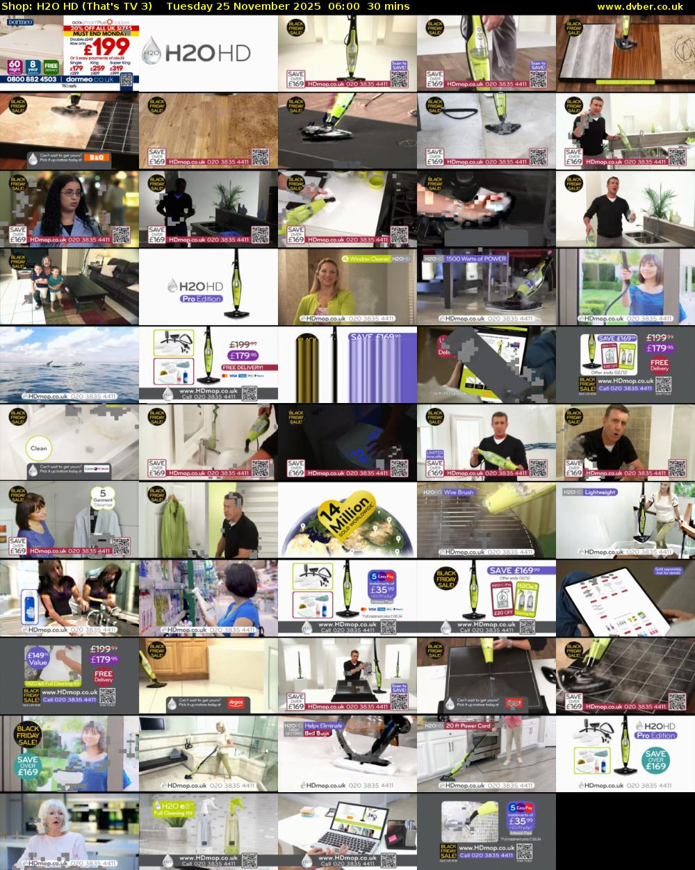 Shop: H2O HD (That's TV 3) Tuesday 25 November 2025 06:00 - 06:30