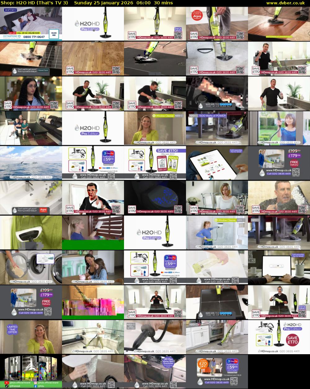 Shop: H2O HD (That's TV 3) Sunday 25 January 2026 06:00 - 06:30