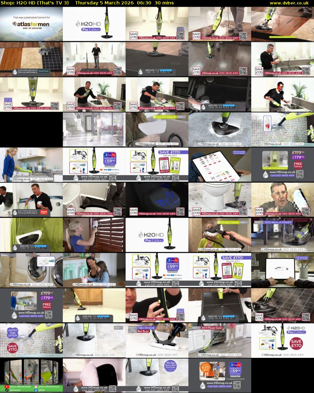 Shop: H2O HD (That's TV 3) Thursday 5 March 2026 06:30 - 07:00