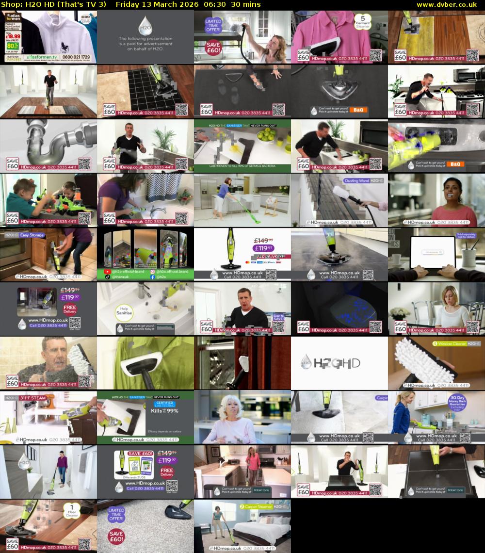 Shop: H2O HD (That's TV 3) Friday 13 March 2026 06:30 - 07:00