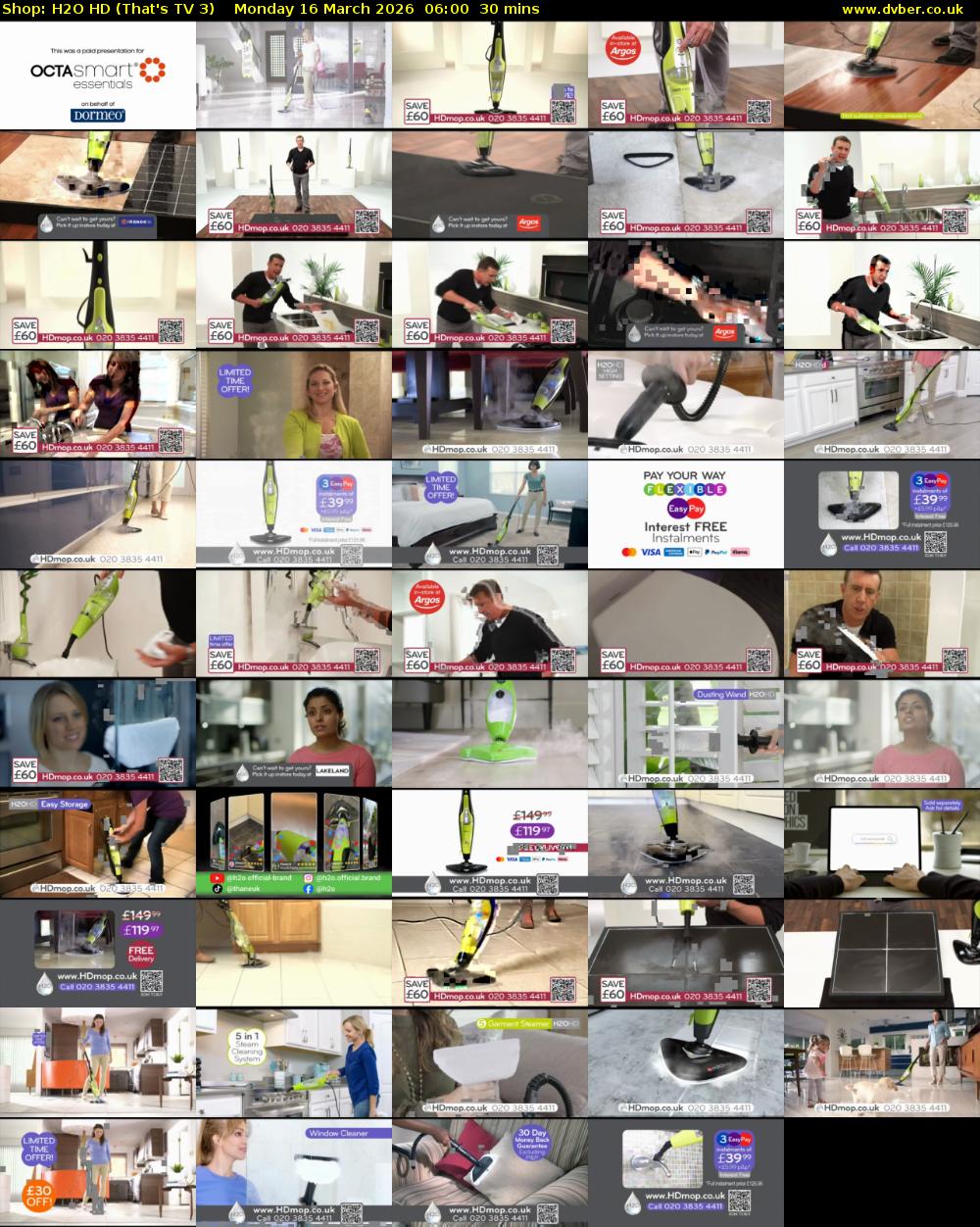 Shop: H2O HD (That's TV 3) Monday 16 March 2026 06:00 - 06:30