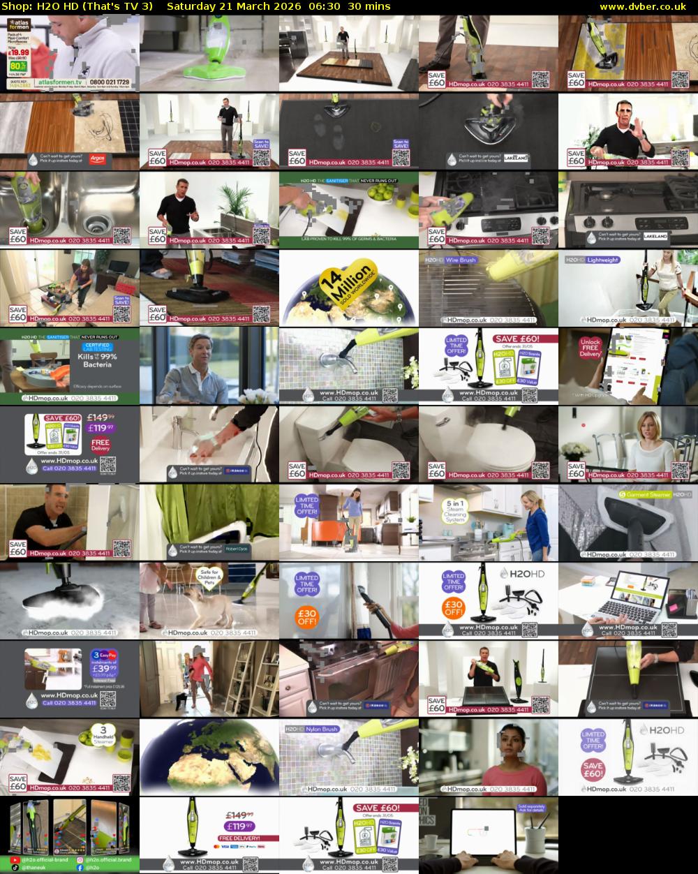 Shop: H2O HD (That's TV 3) Saturday 21 March 2026 06:30 - 07:00