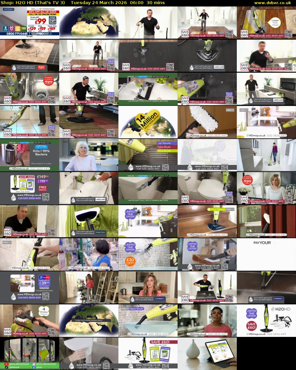 Shop: H2O HD (That's TV 3) Tuesday 24 March 2026 06:00 - 06:30