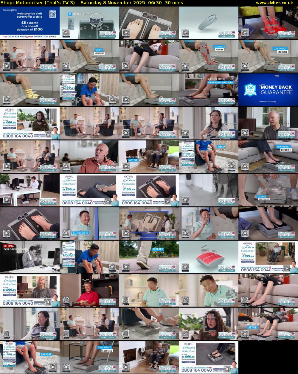 Shop: Motionciser (That's TV 3) Saturday 8 November 2025 06:30 - 07:00