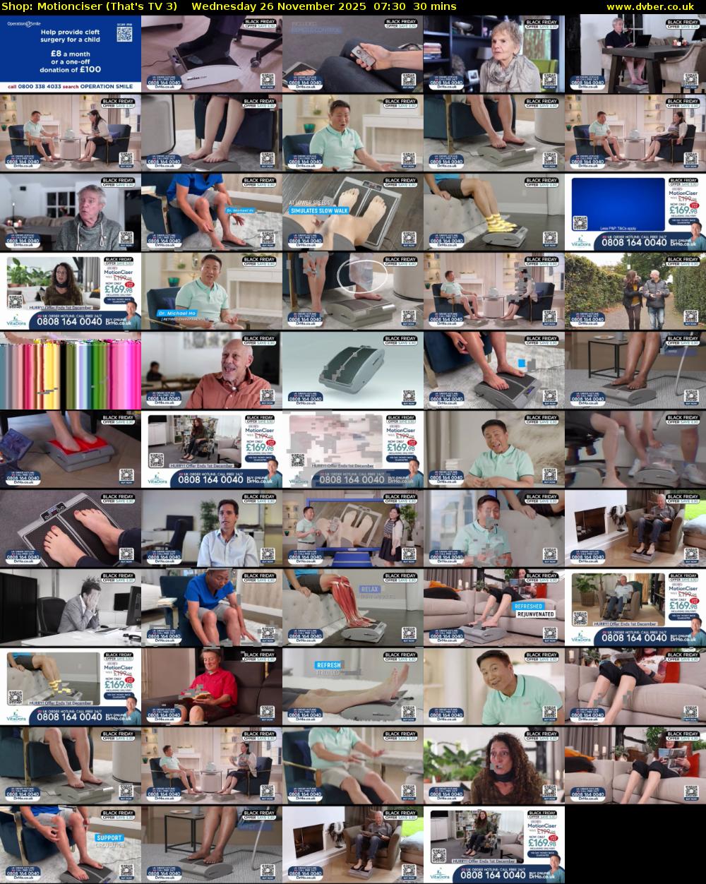 Shop: Motionciser (That's TV 3) Wednesday 26 November 2025 07:30 - 08:00
