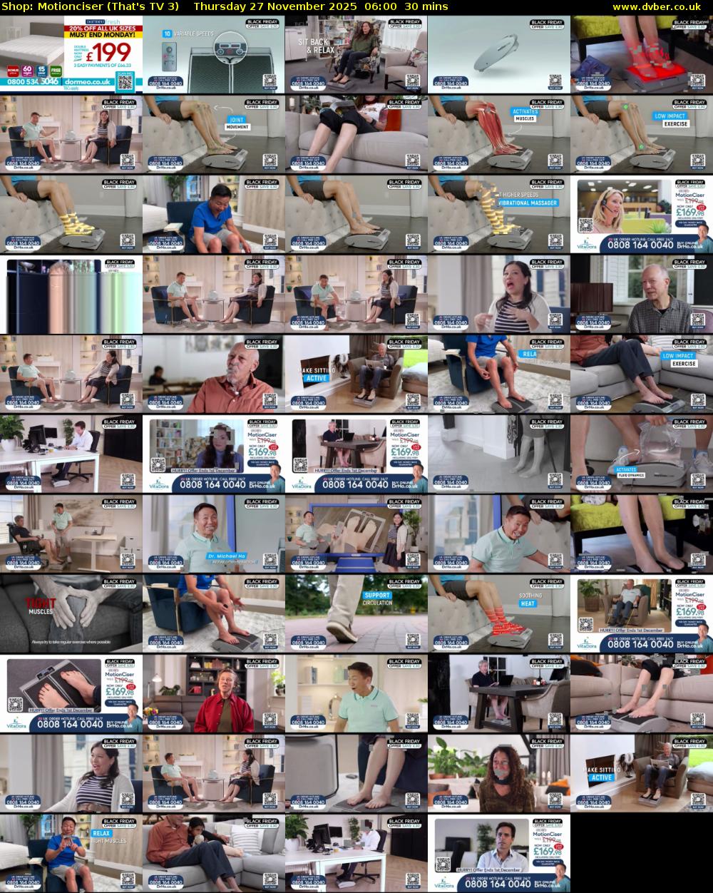 Shop: Motionciser (That's TV 3) Thursday 27 November 2025 06:00 - 06:30