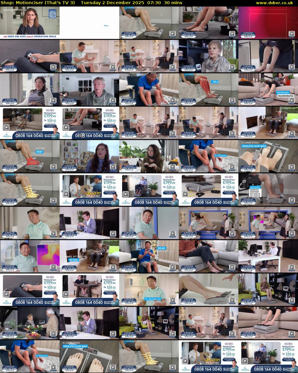 Shop: Motionciser (That's TV 3) Tuesday 2 December 2025 07:30 - 08:00