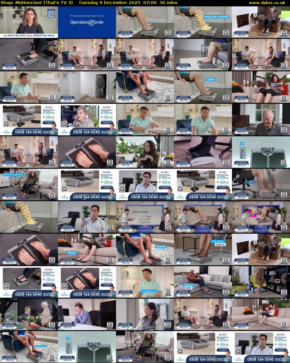 Shop: Motionciser (That's TV 3) Tuesday 9 December 2025 07:00 - 07:30