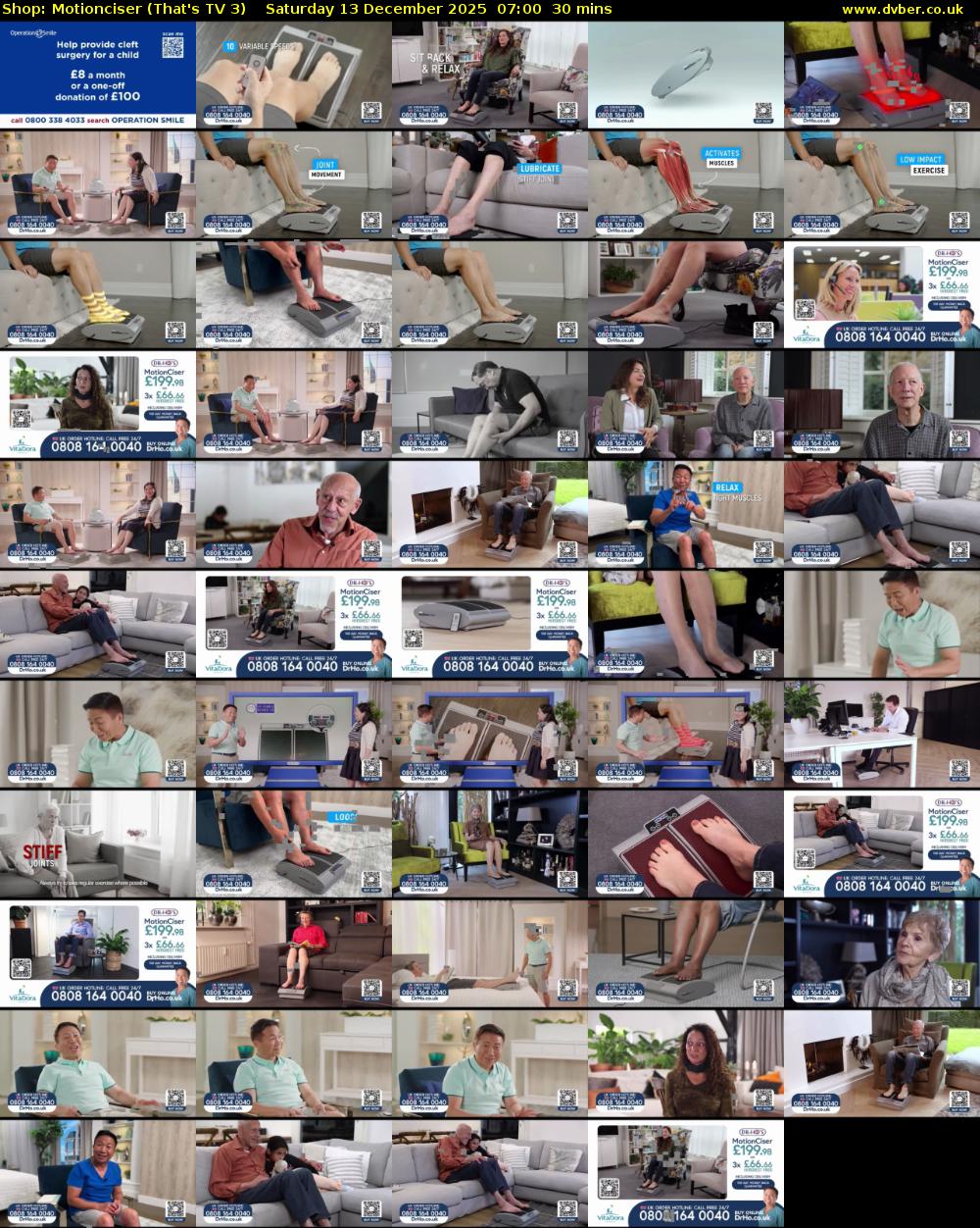 Shop: Motionciser (That's TV 3) Saturday 13 December 2025 07:00 - 07:30