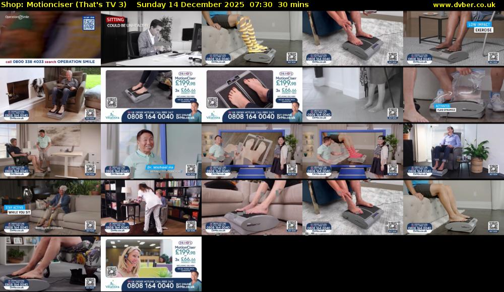 Shop: Motionciser (That's TV 3) Sunday 14 December 2025 07:30 - 08:00