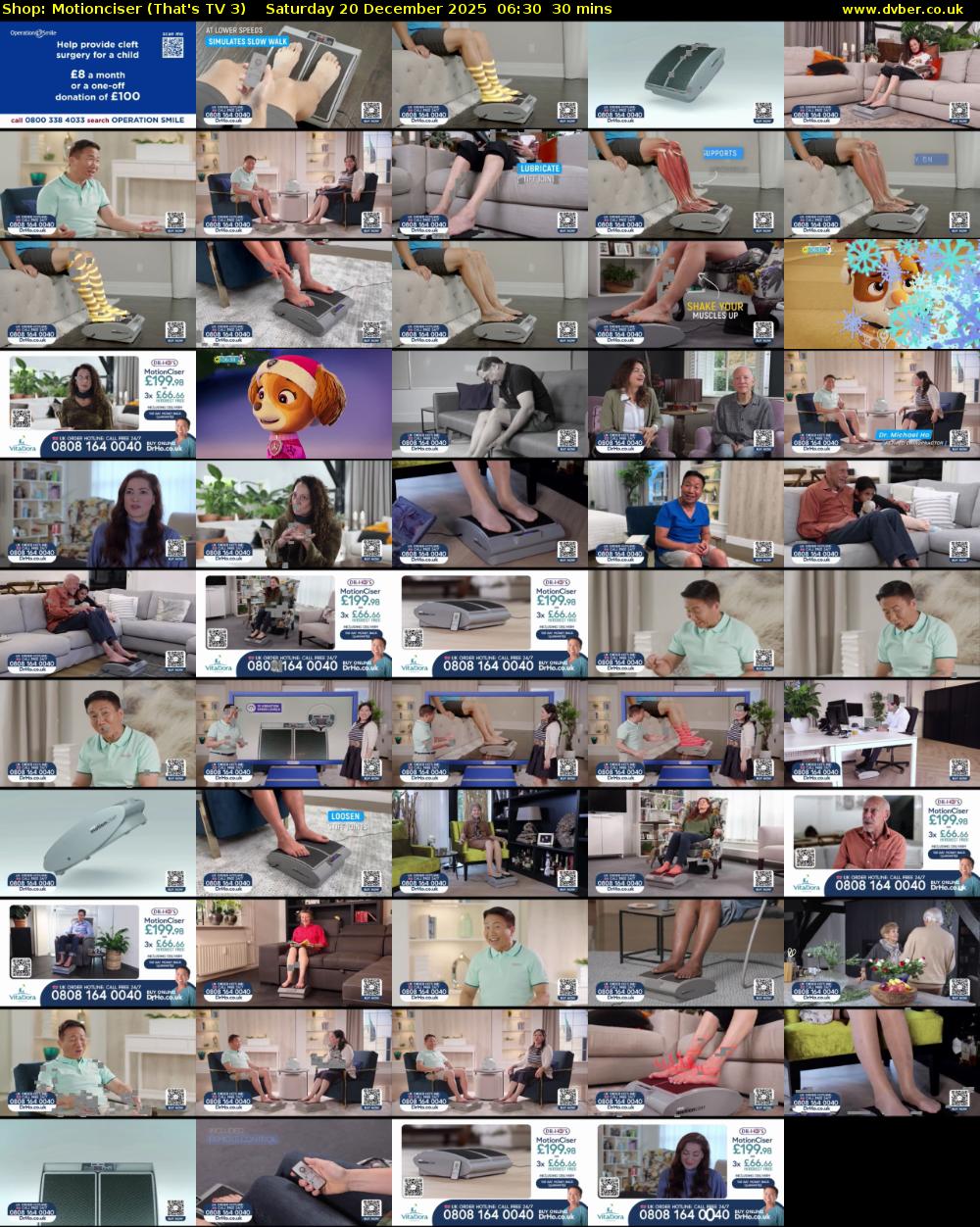 Shop: Motionciser (That's TV 3) Saturday 20 December 2025 06:30 - 07:00