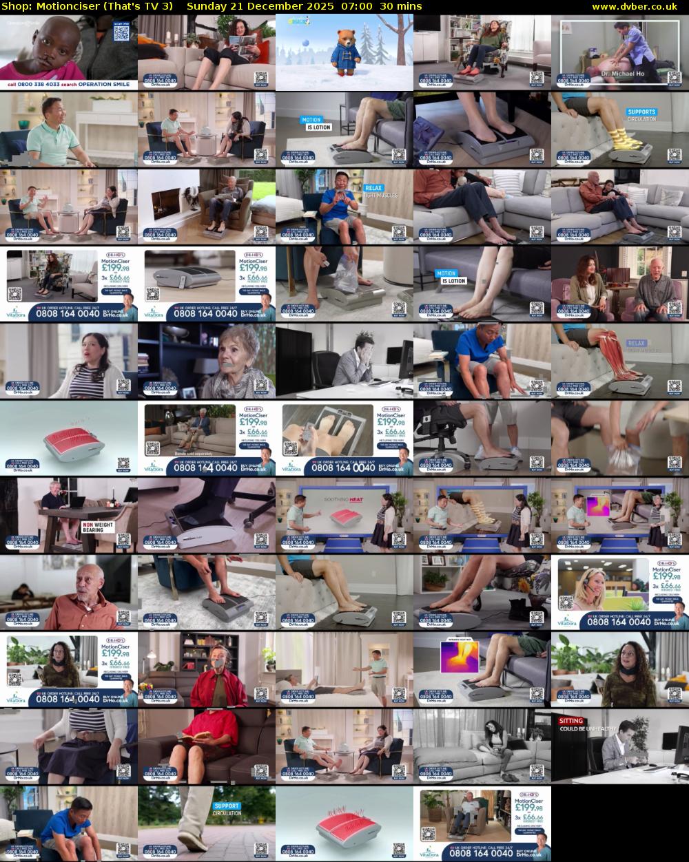 Shop: Motionciser (That's TV 3) Sunday 21 December 2025 07:00 - 07:30