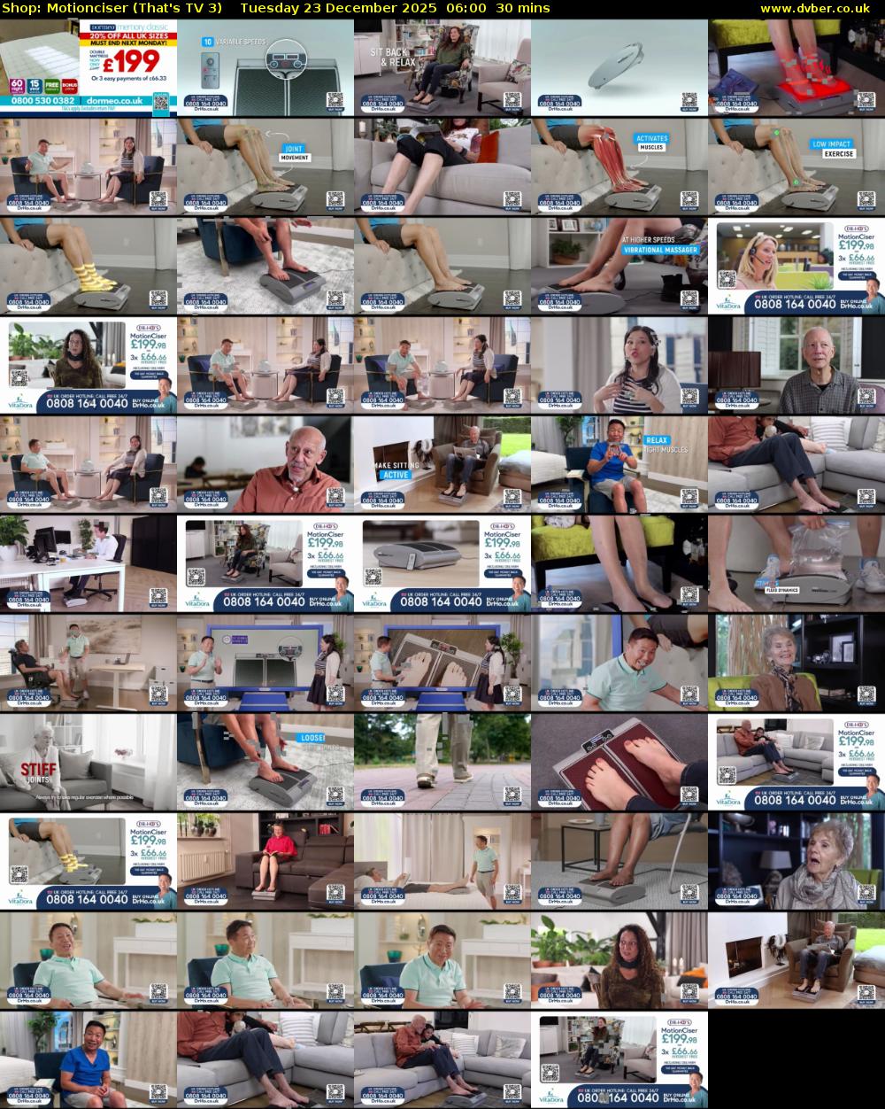 Shop: Motionciser (That's TV 3) Tuesday 23 December 2025 06:00 - 06:30
