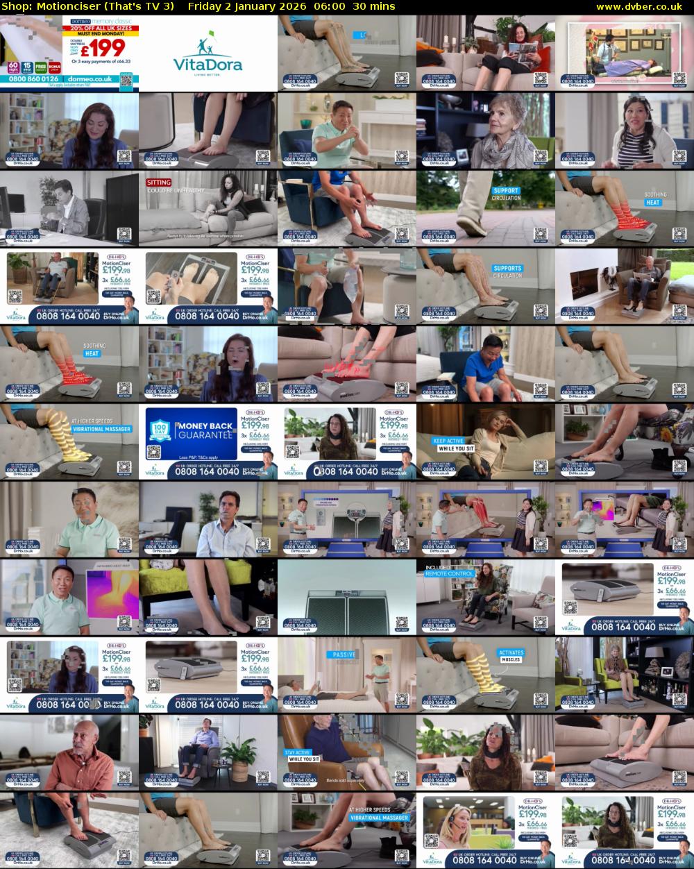 Shop: Motionciser (That's TV 3) Friday 2 January 2026 06:00 - 06:30