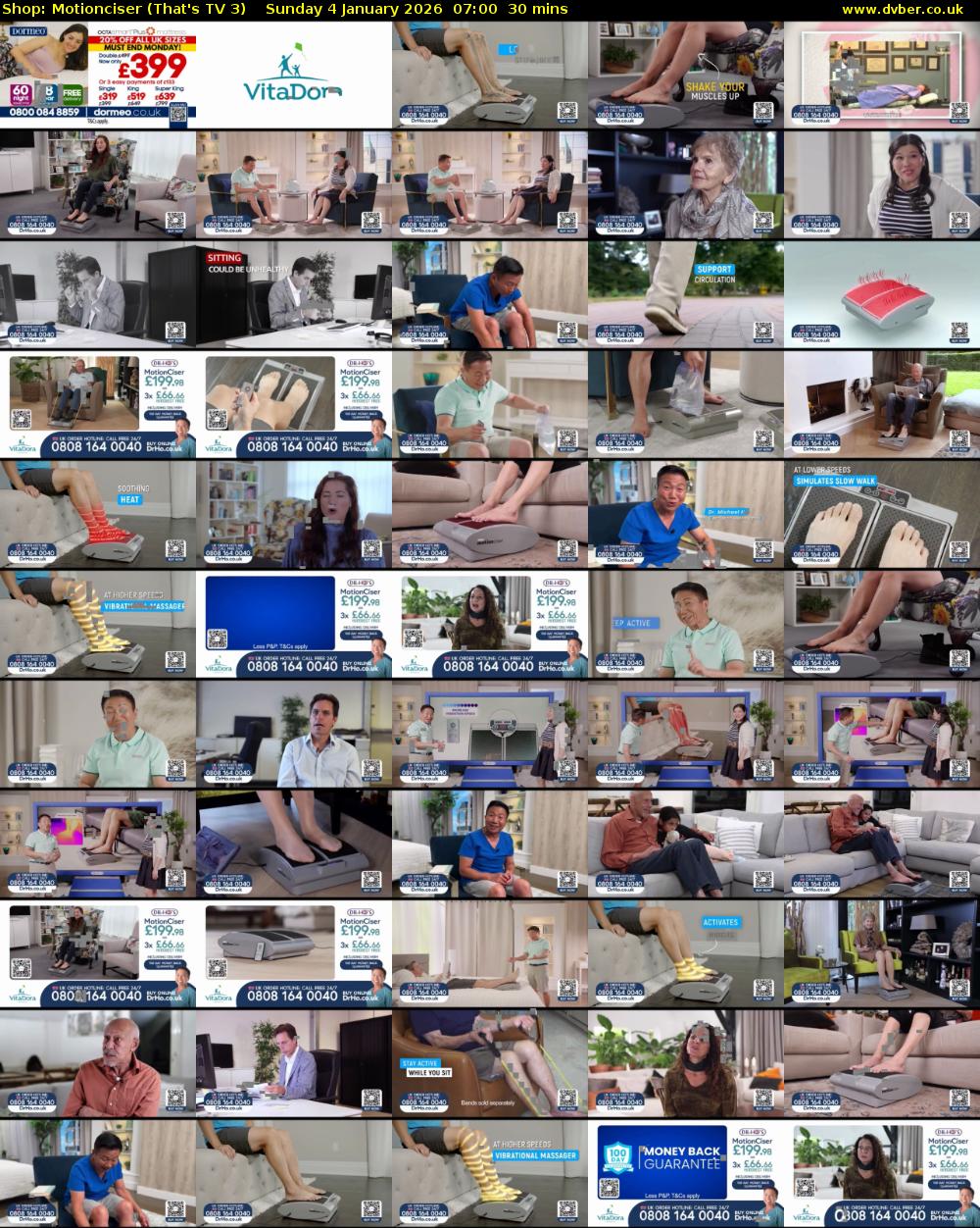 Shop: Motionciser (That's TV 3) Sunday 4 January 2026 07:00 - 07:30