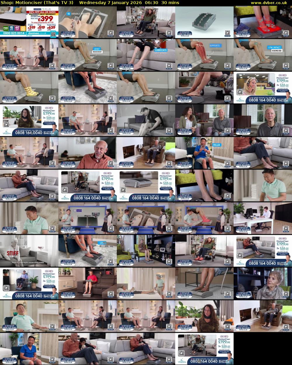 Shop: Motionciser (That's TV 3) Wednesday 7 January 2026 06:30 - 07:00