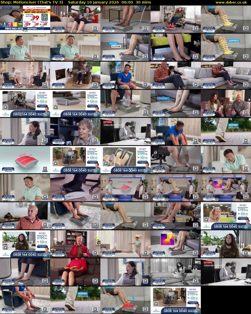 Shop: Motionciser (That's TV 3) Saturday 10 January 2026 06:00 - 06:30