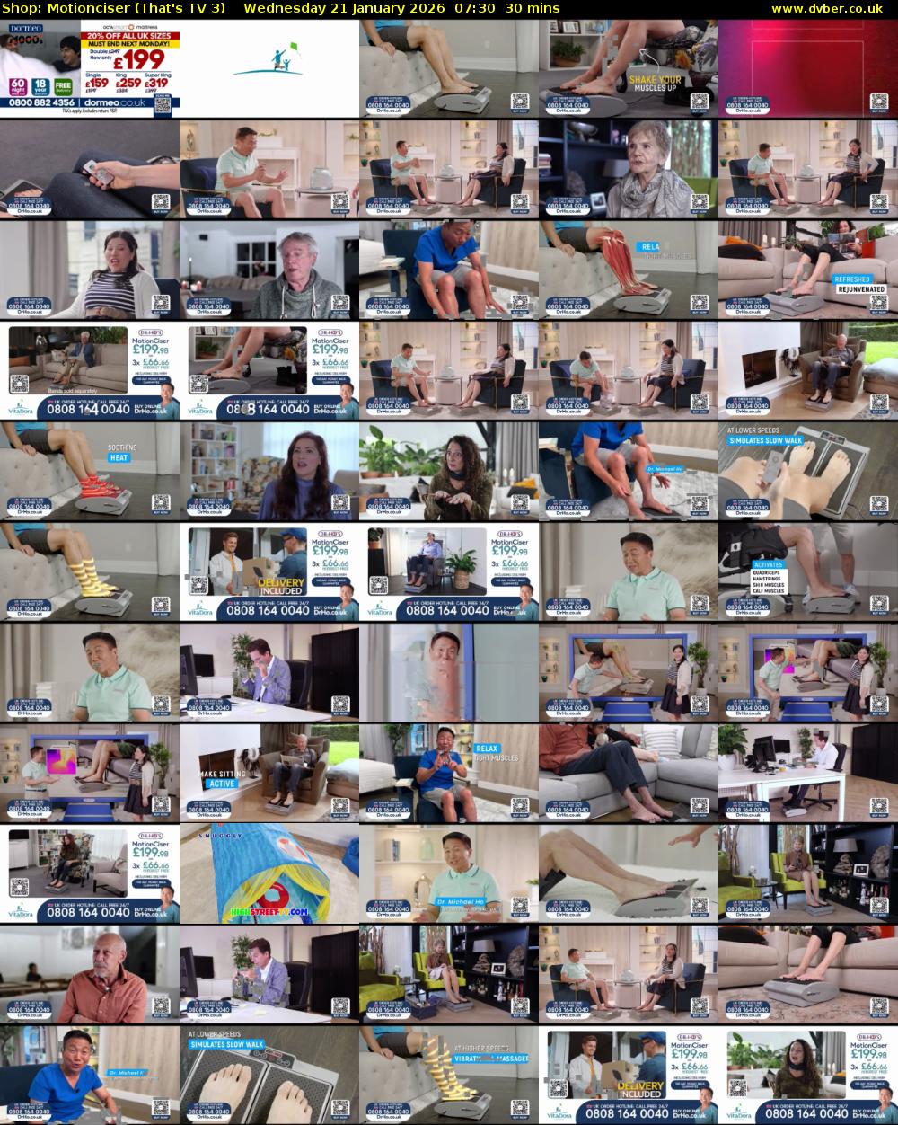 Shop: Motionciser (That's TV 3) Wednesday 21 January 2026 07:30 - 08:00
