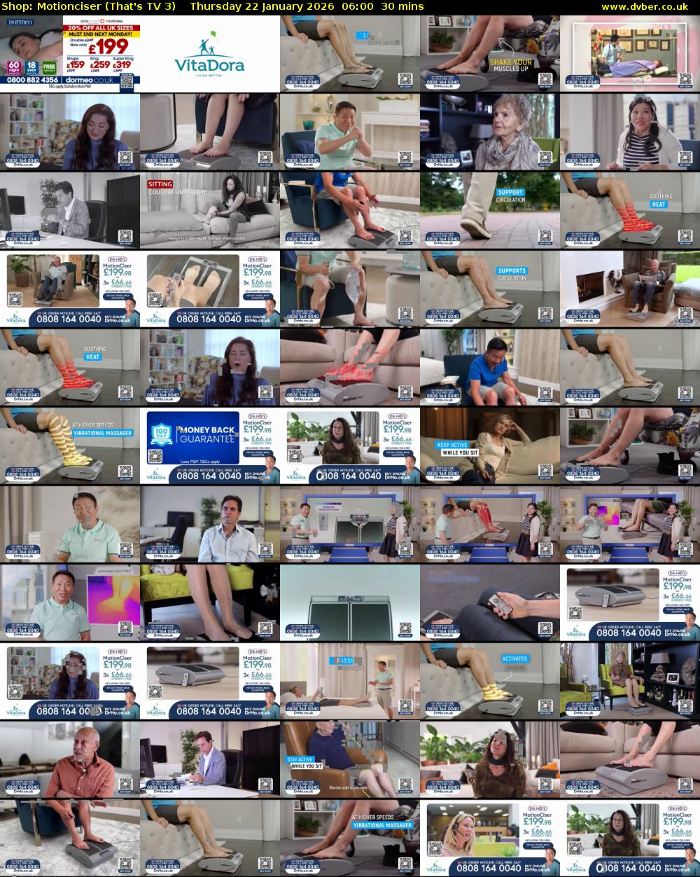 Shop: Motionciser (That's TV 3) Thursday 22 January 2026 06:00 - 06:30