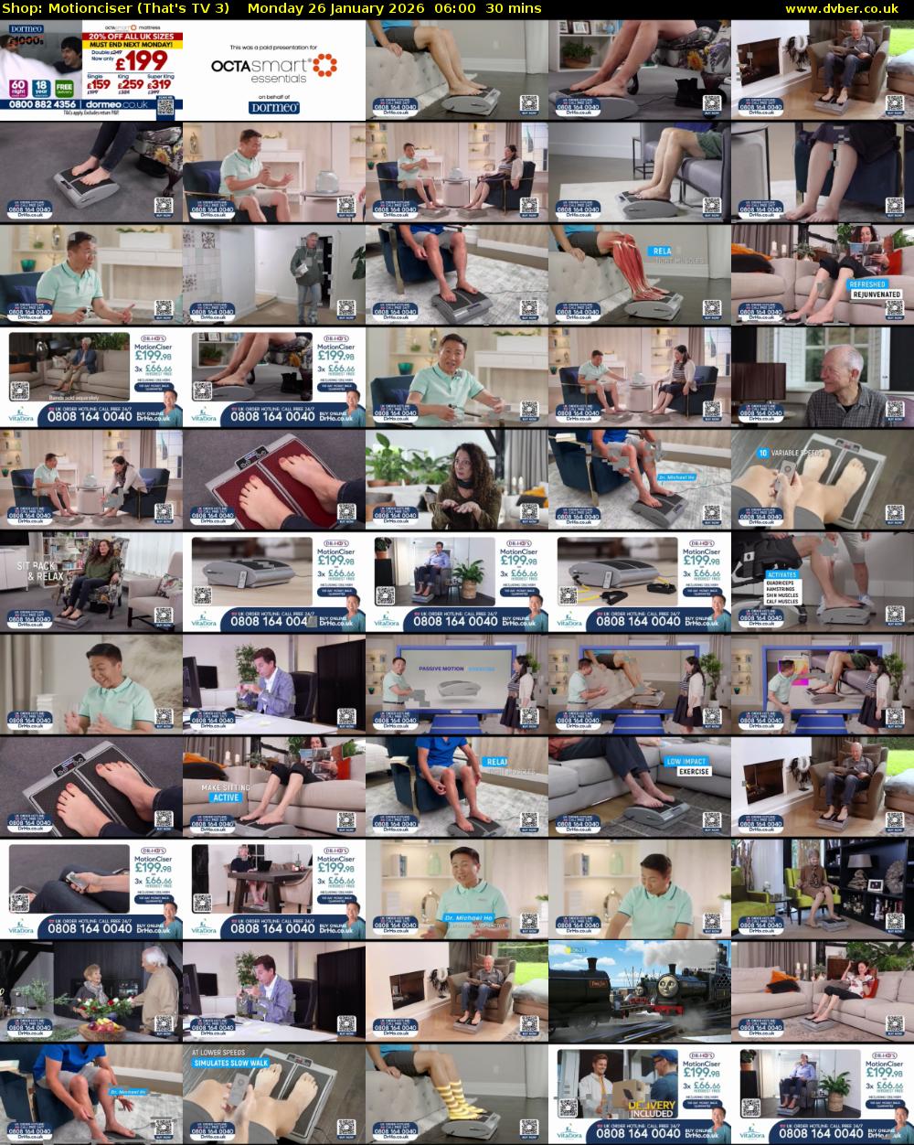 Shop: Motionciser (That's TV 3) Monday 26 January 2026 06:00 - 06:30