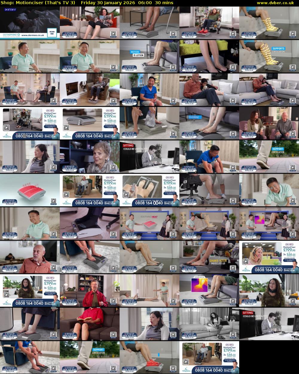 Shop: Motionciser (That's TV 3) Friday 30 January 2026 06:00 - 06:30