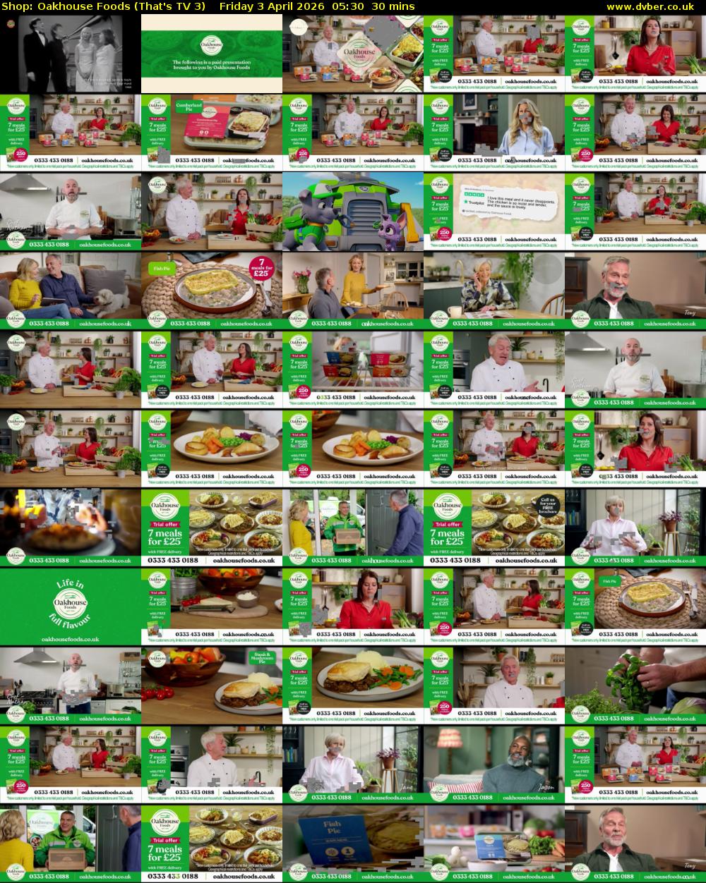 Shop: Oakhouse Foods (That's TV 3) Friday 3 April 2026 05:30 - 06:00