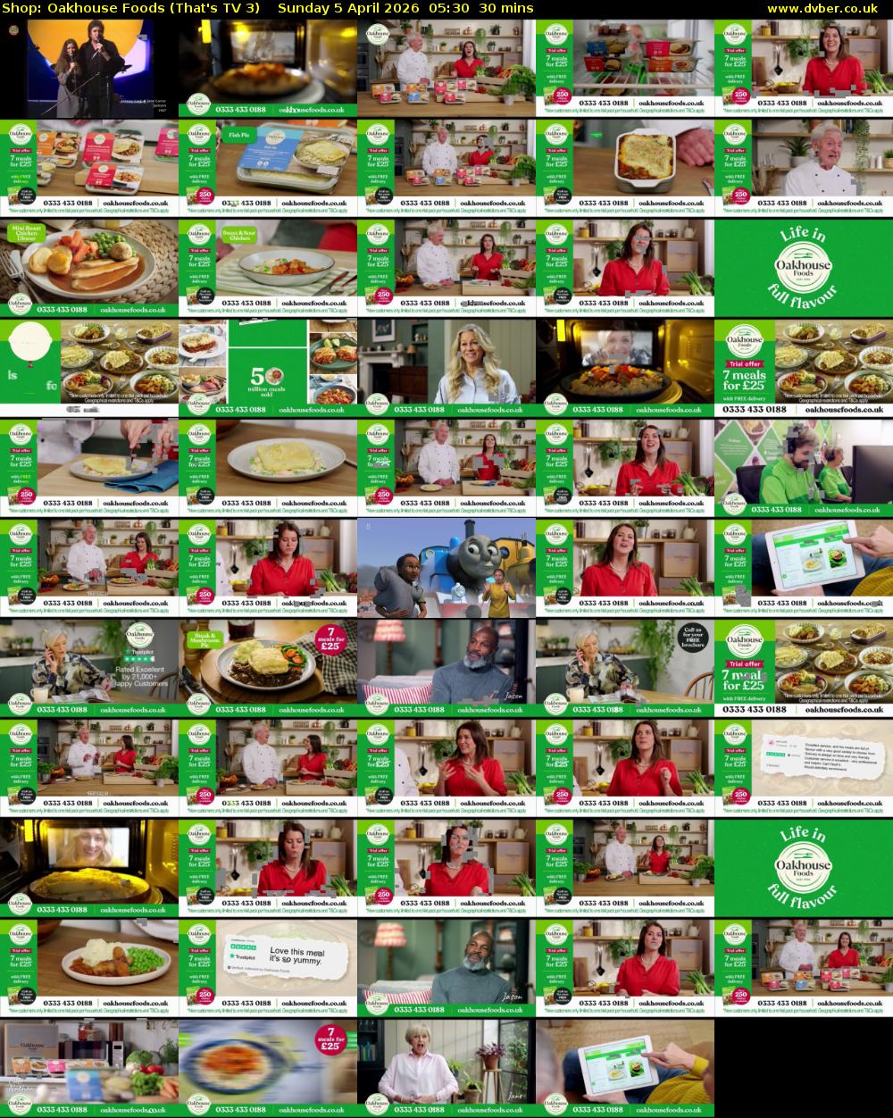 Shop: Oakhouse Foods (That's TV 3) Sunday 5 April 2026 05:30 - 06:00