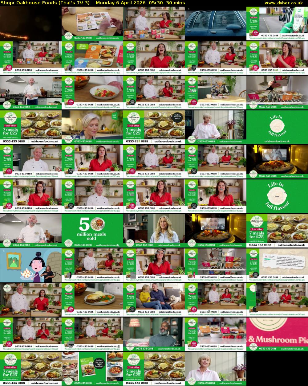 Shop: Oakhouse Foods (That's TV 3) Monday 6 April 2026 05:30 - 06:00