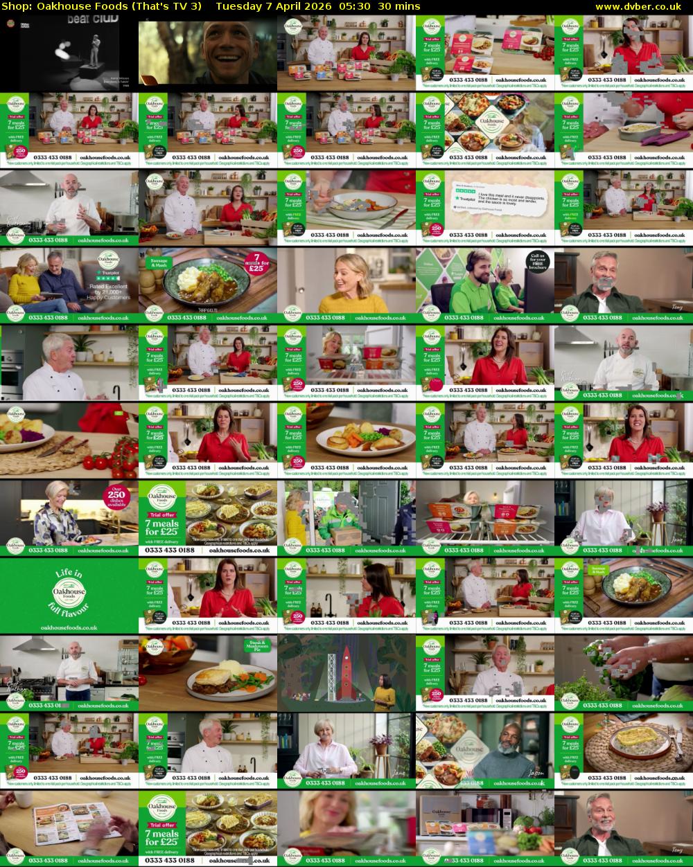Shop: Oakhouse Foods (That's TV 3) Tuesday 7 April 2026 05:30 - 06:00