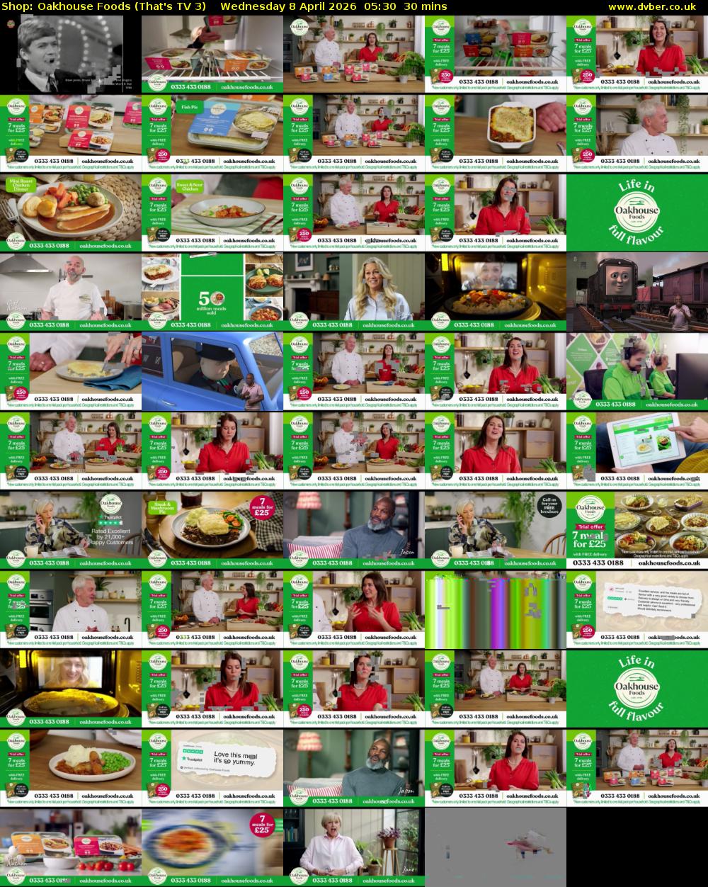 Shop: Oakhouse Foods (That's TV 3) Wednesday 8 April 2026 05:30 - 06:00