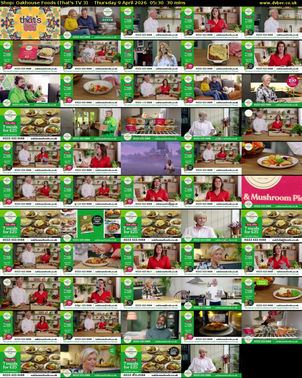 Shop: Oakhouse Foods (That's TV 3) Thursday 9 April 2026 05:30 - 06:00