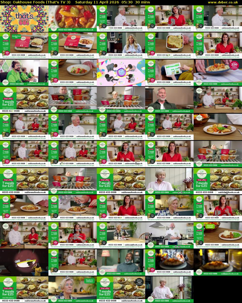 Shop: Oakhouse Foods (That's TV 3) Saturday 11 April 2026 05:30 - 06:00