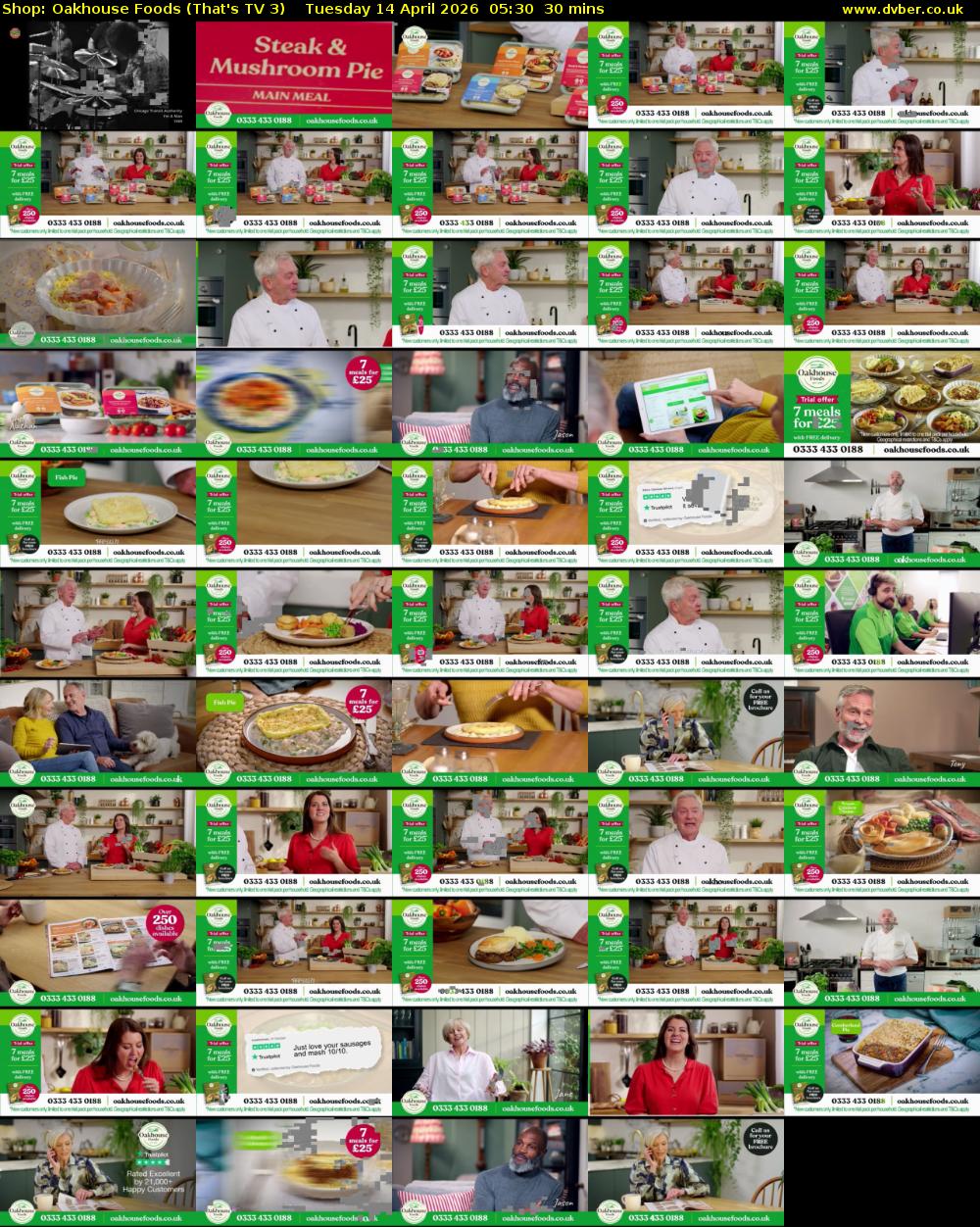 Shop: Oakhouse Foods (That's TV 3) Tuesday 14 April 2026 05:30 - 06:00