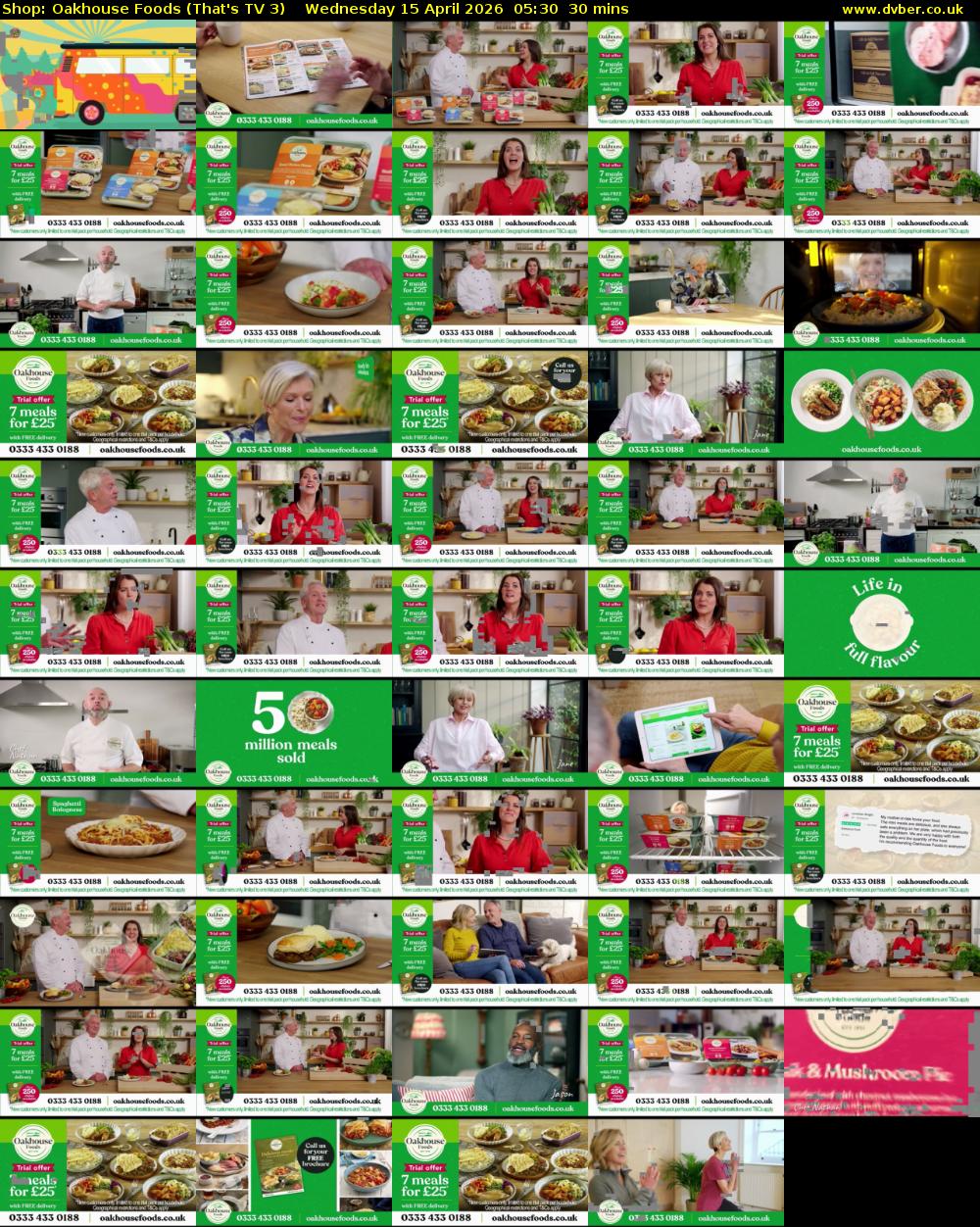 Shop: Oakhouse Foods (That's TV 3) Wednesday 15 April 2026 05:30 - 06:00