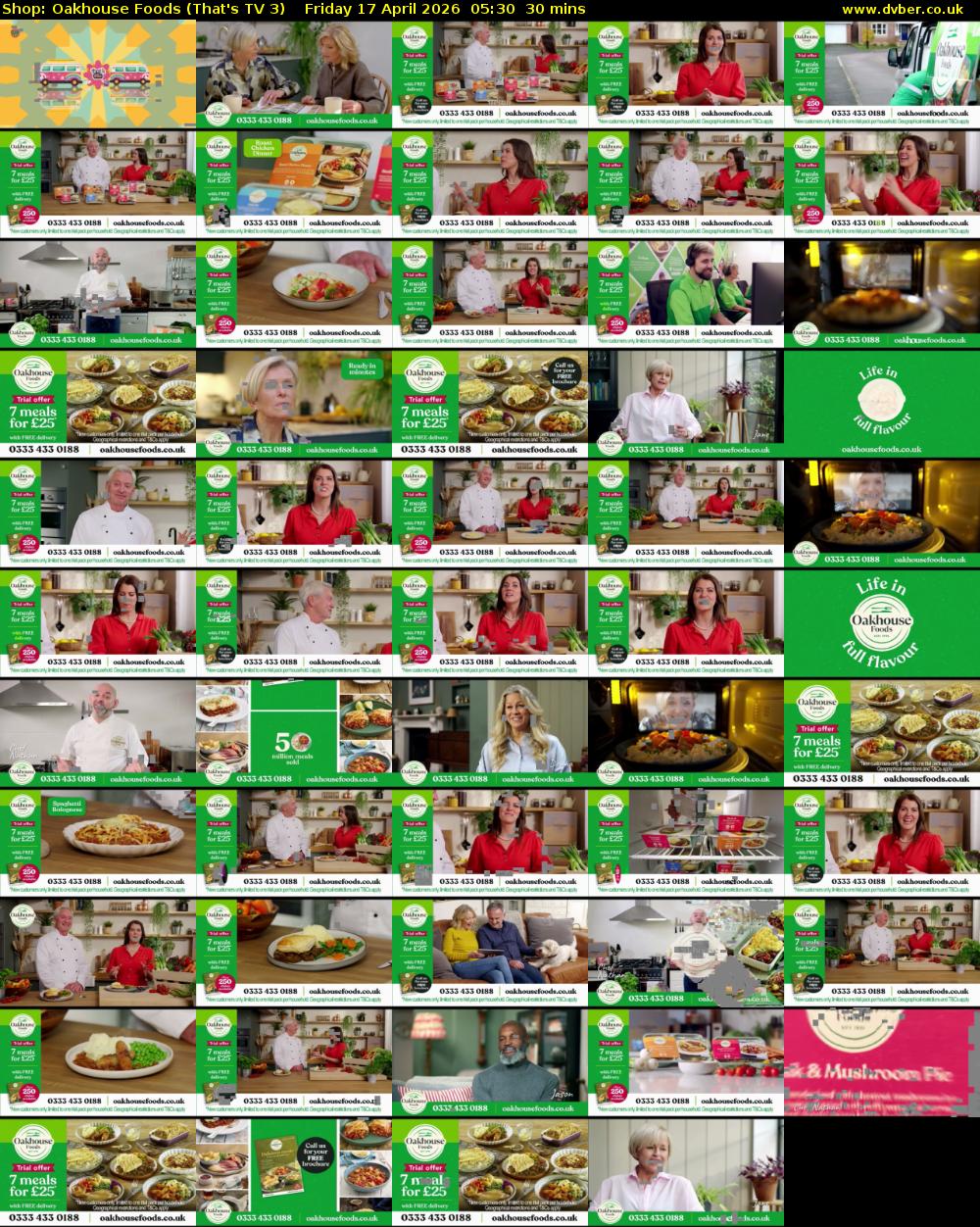 Shop: Oakhouse Foods (That's TV 3) Friday 17 April 2026 05:30 - 06:00