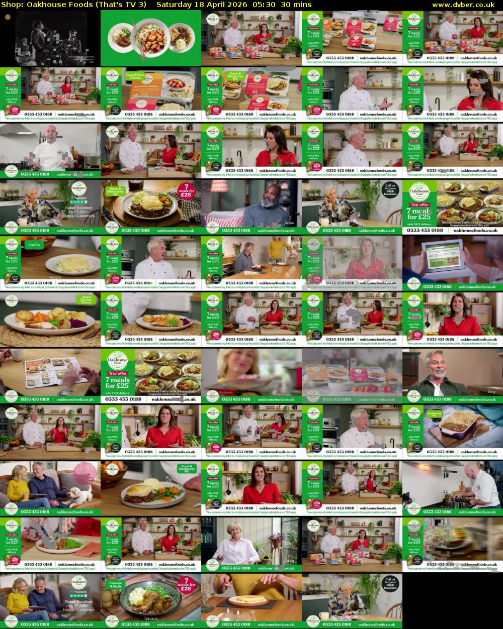 Shop: Oakhouse Foods (That's TV 3) Saturday 18 April 2026 05:30 - 06:00
