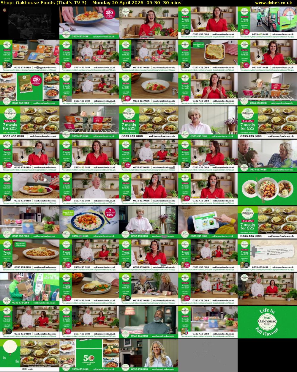 Shop: Oakhouse Foods (That's TV 3) Monday 20 April 2026 05:30 - 06:00