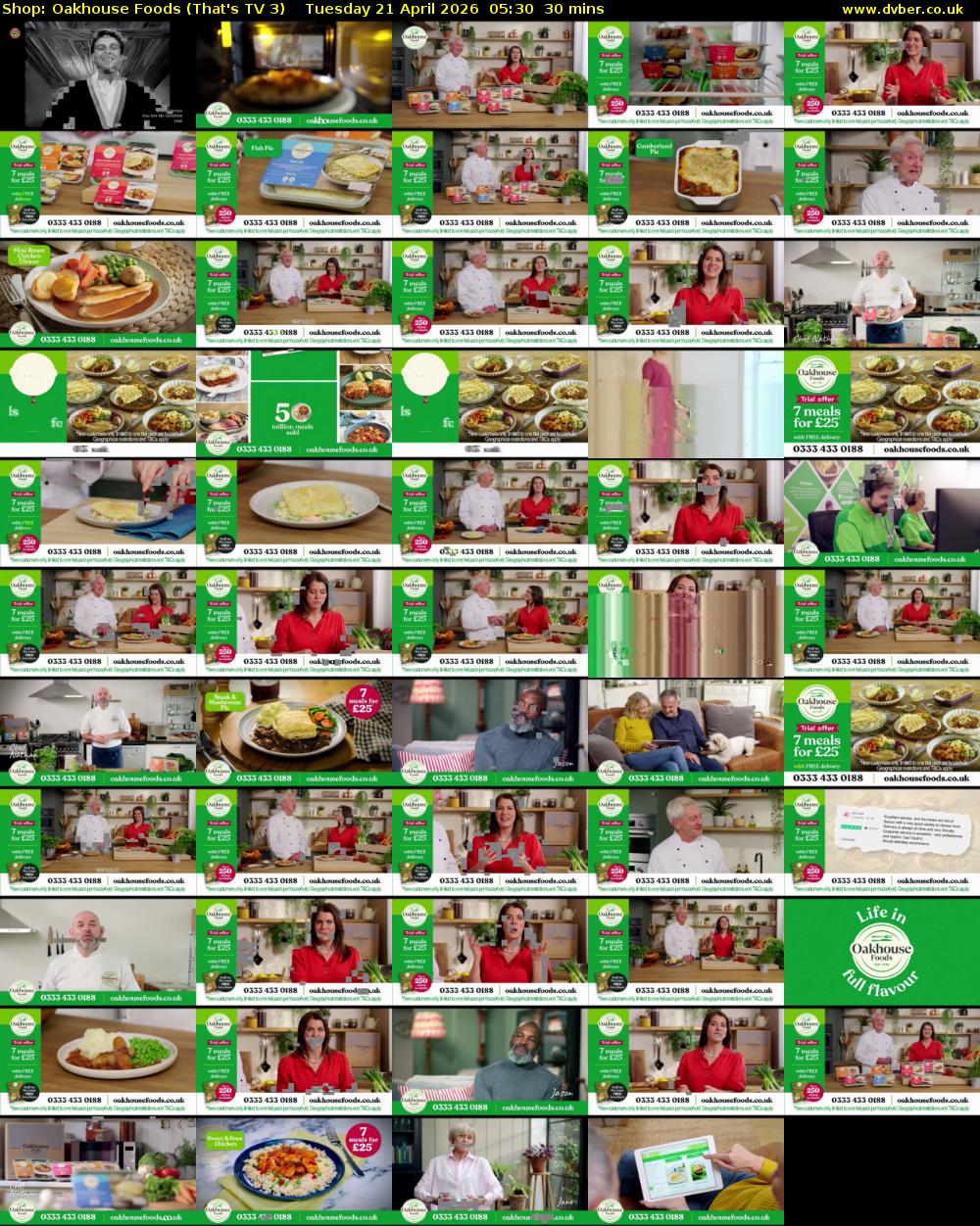 Shop: Oakhouse Foods (That's TV 3) Tuesday 21 April 2026 05:30 - 06:00