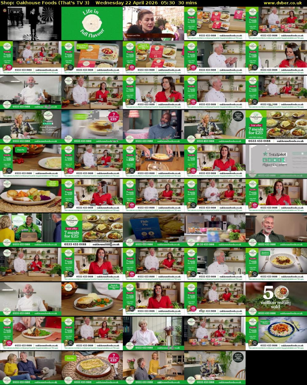 Shop: Oakhouse Foods (That's TV 3) Wednesday 22 April 2026 05:30 - 06:00