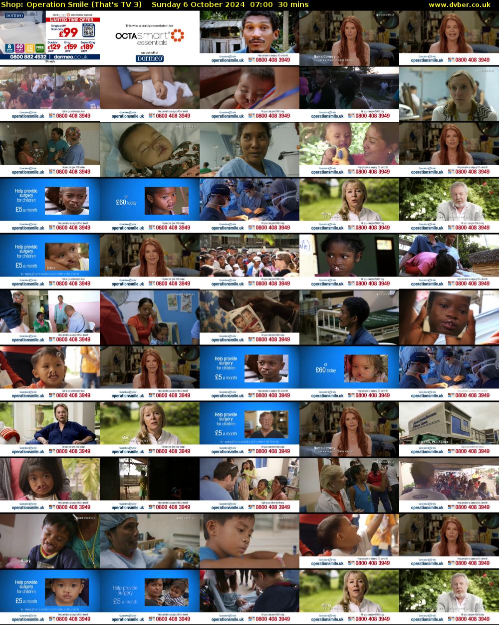 Shop: Operation Smile (That's TV 3) Sunday 6 October 2024 07:00 - 07:30
