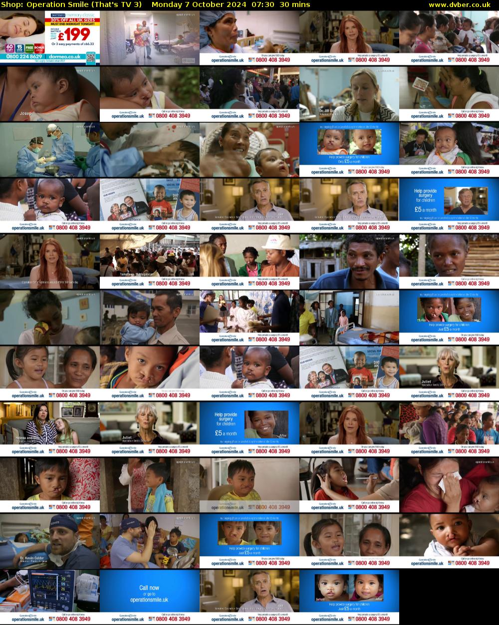 Shop: Operation Smile (That's TV 3) Monday 7 October 2024 07:30 - 08:00