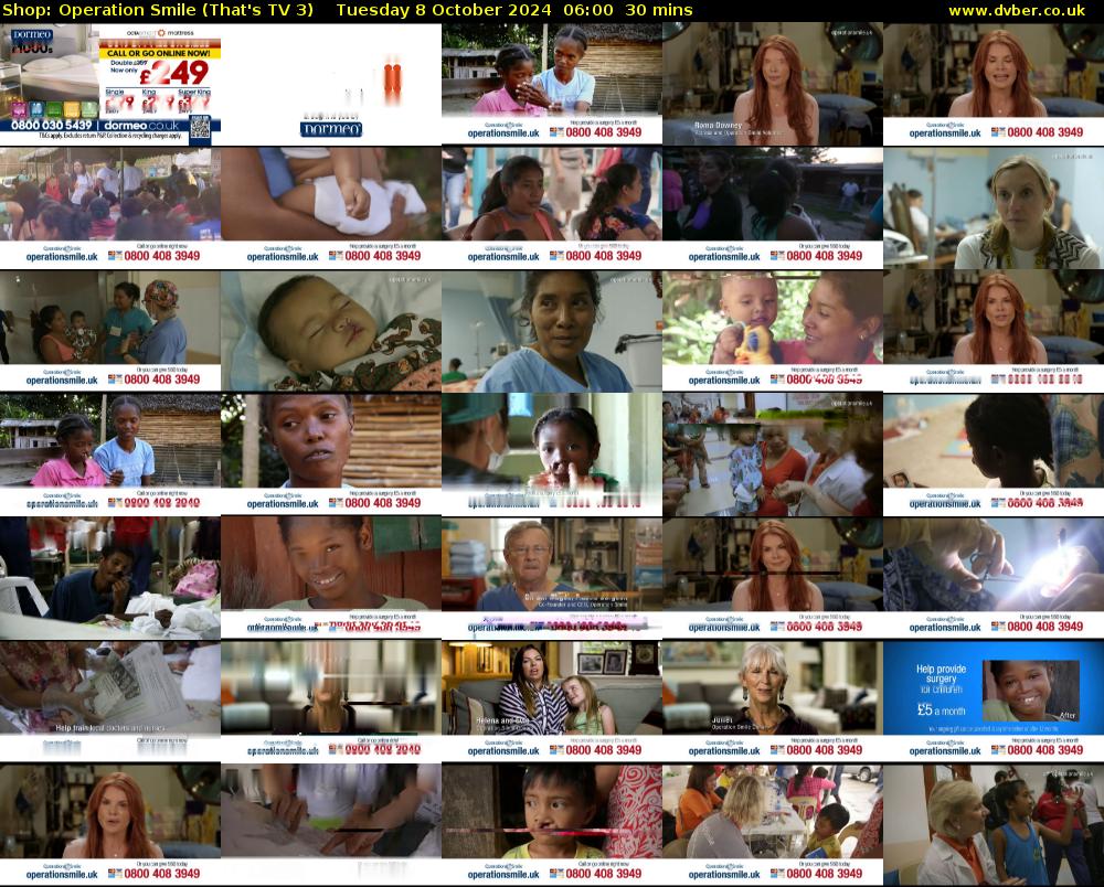 Shop: Operation Smile (That's TV 3) Tuesday 8 October 2024 06:00 - 06:30