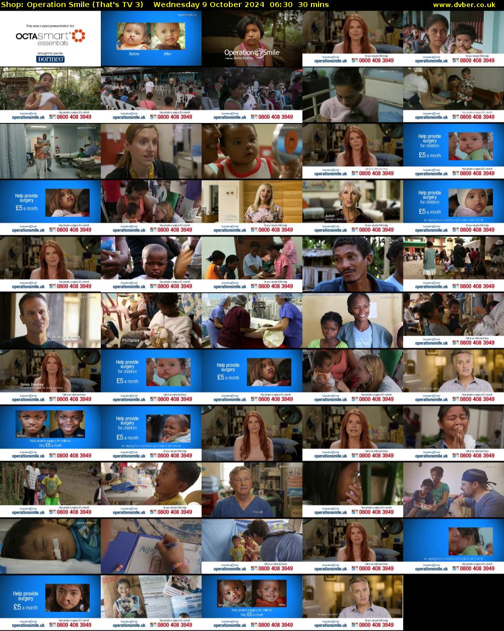 Shop: Operation Smile (That's TV 3) Wednesday 9 October 2024 06:30 - 07:00