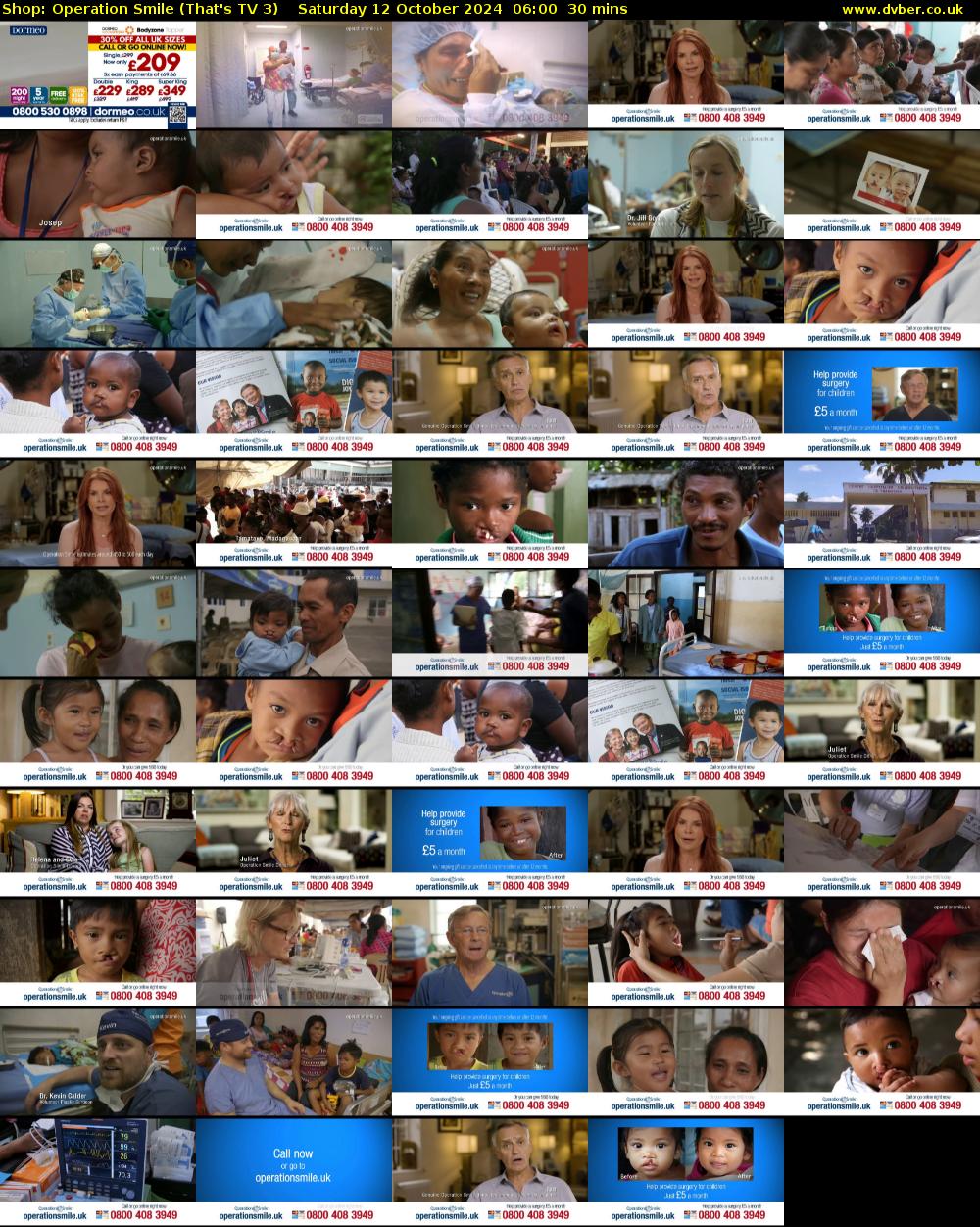 Shop: Operation Smile (That's TV 3) Saturday 12 October 2024 06:00 - 06:30
