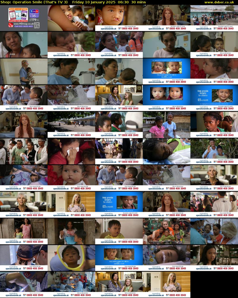 Shop: Operation Smile (That's TV 3) Friday 10 January 2025 06:30 - 07:00