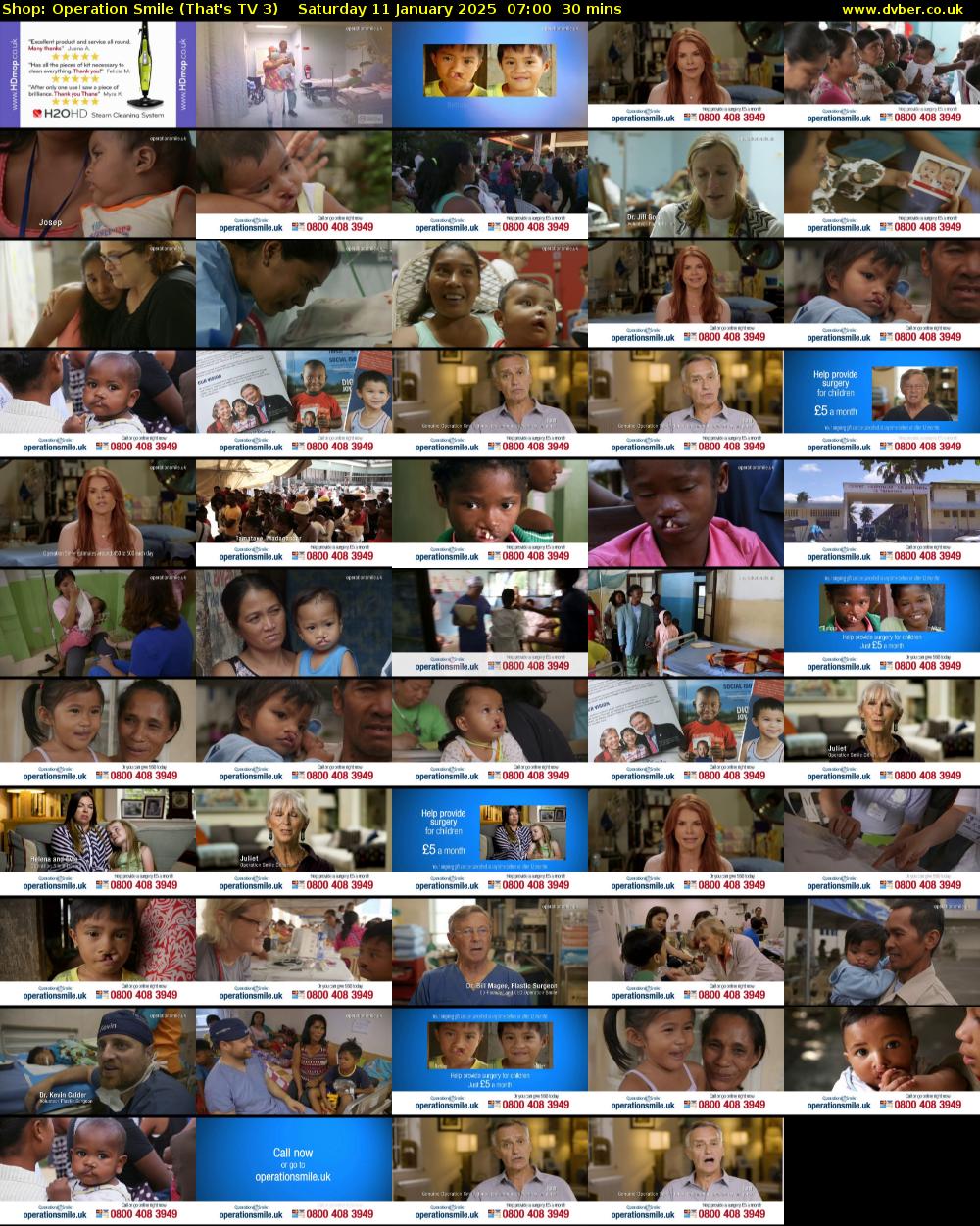 Shop: Operation Smile (That's TV 3) Saturday 11 January 2025 07:00 - 07:30