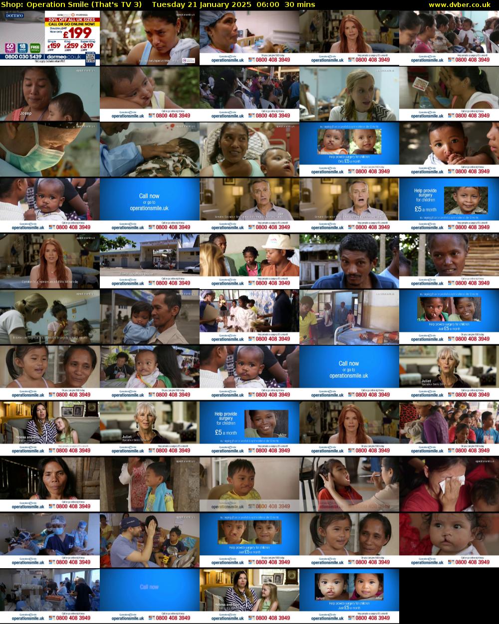 Shop: Operation Smile (That's TV 3) Tuesday 21 January 2025 06:00 - 06:30