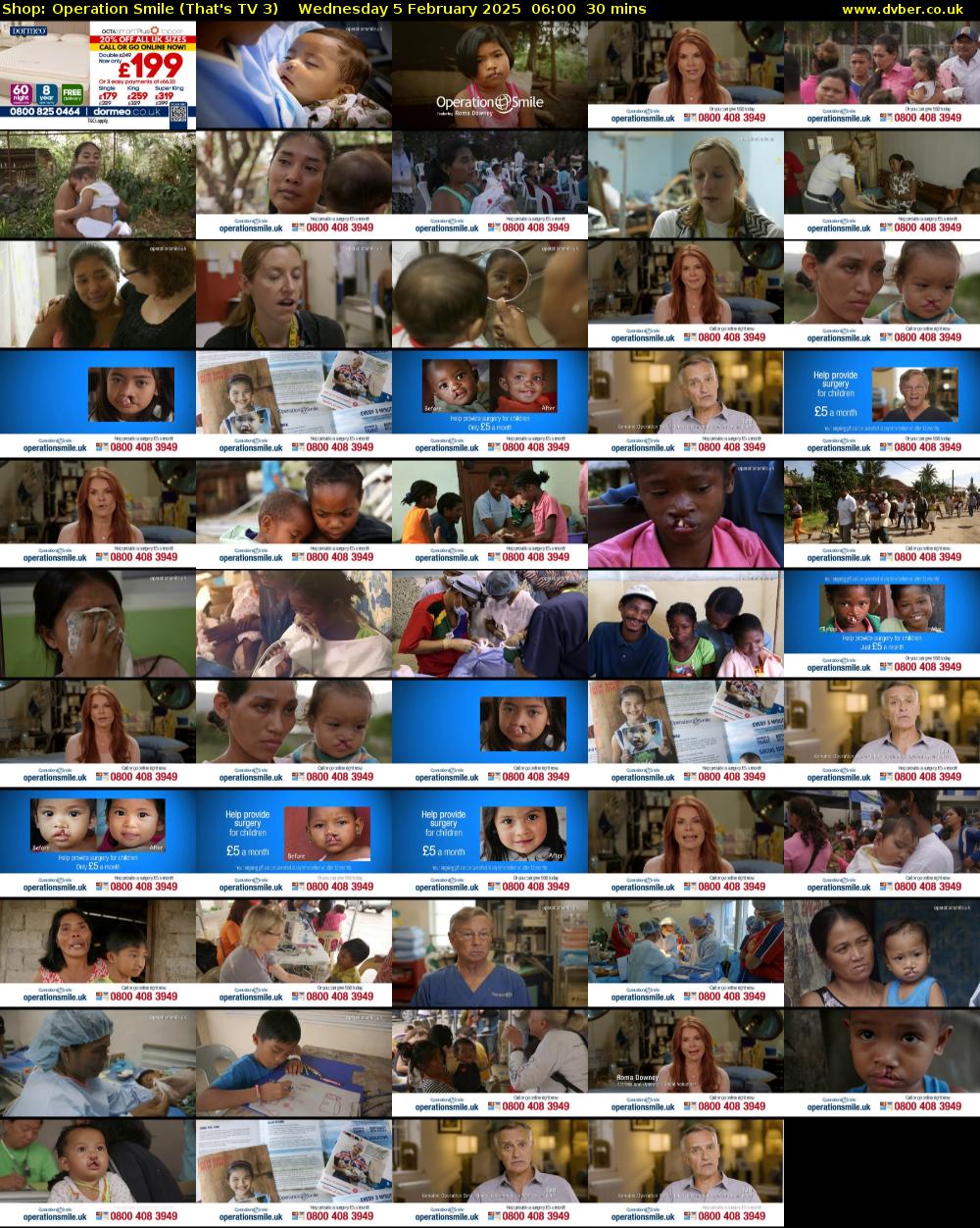 Shop: Operation Smile (That's TV 3) Wednesday 5 February 2025 06:00 - 06:30